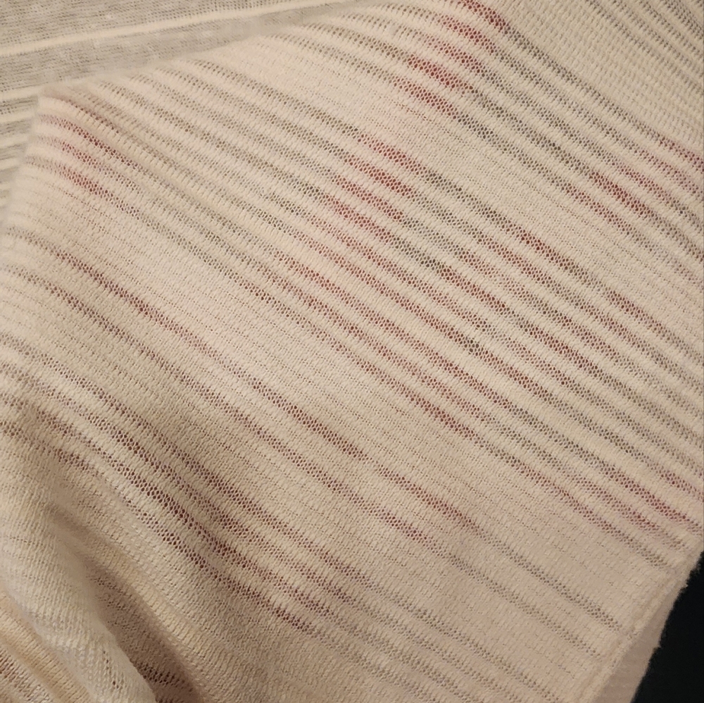 Theory Knit Variegated Stripe Lightweight Semi Sheer/ Linen Blend Size XS/P - Picture 10 of 13
